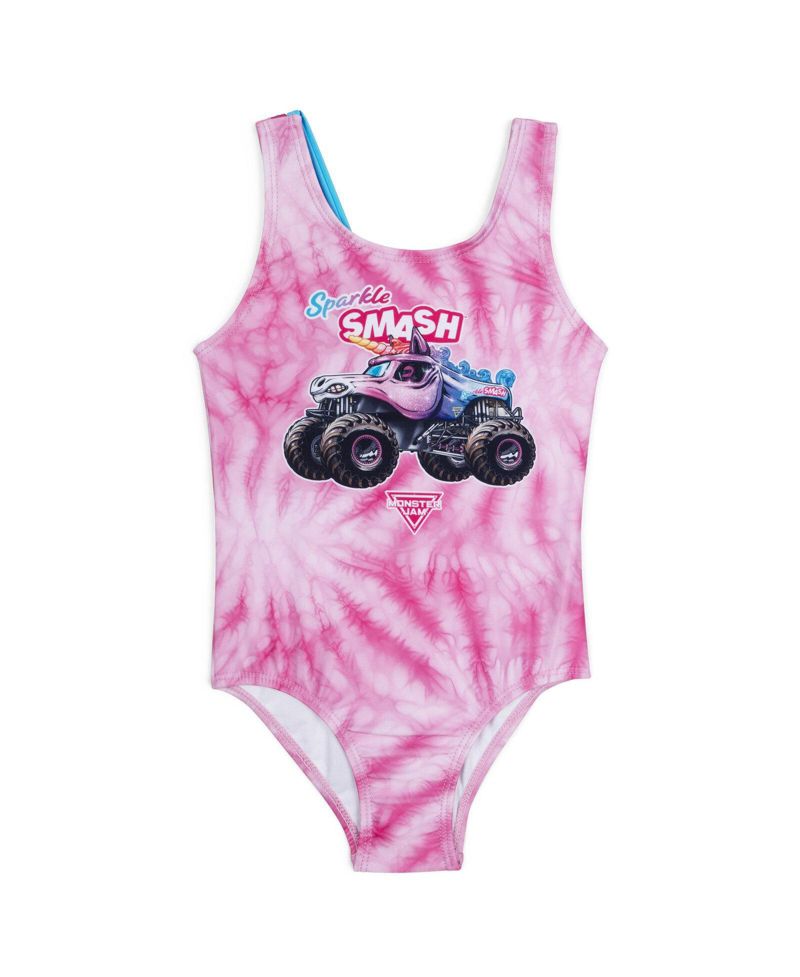 Girls Sparkle Smash One Piece Bathing Suit UPF 50+