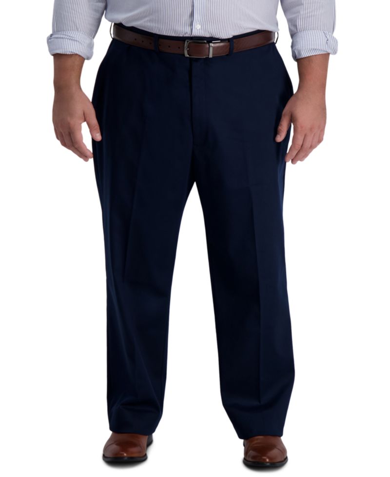 Men's Big & Tall Iron Free Premium Khaki Classic-Fit Flat Front Pant