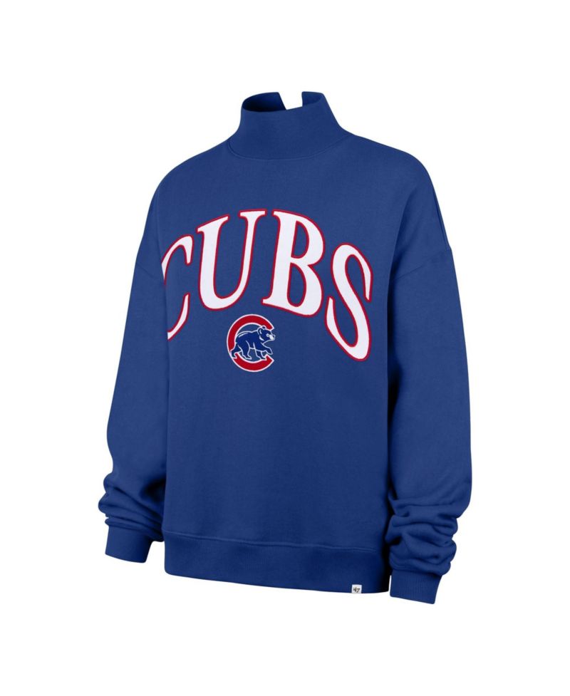 Women's Plus Size Chicago Cubs Vantage Oversized Mock Neck Sweatshirt