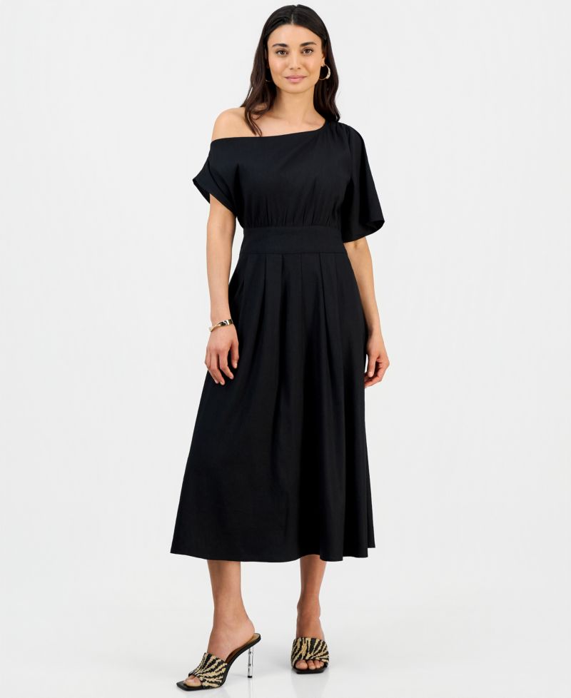 Petite Off-Shoulder Maxi Dress