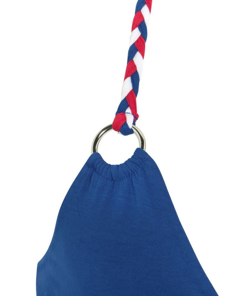 Women's Viscose Color-Block Color Block Halter-Neck Short Dress