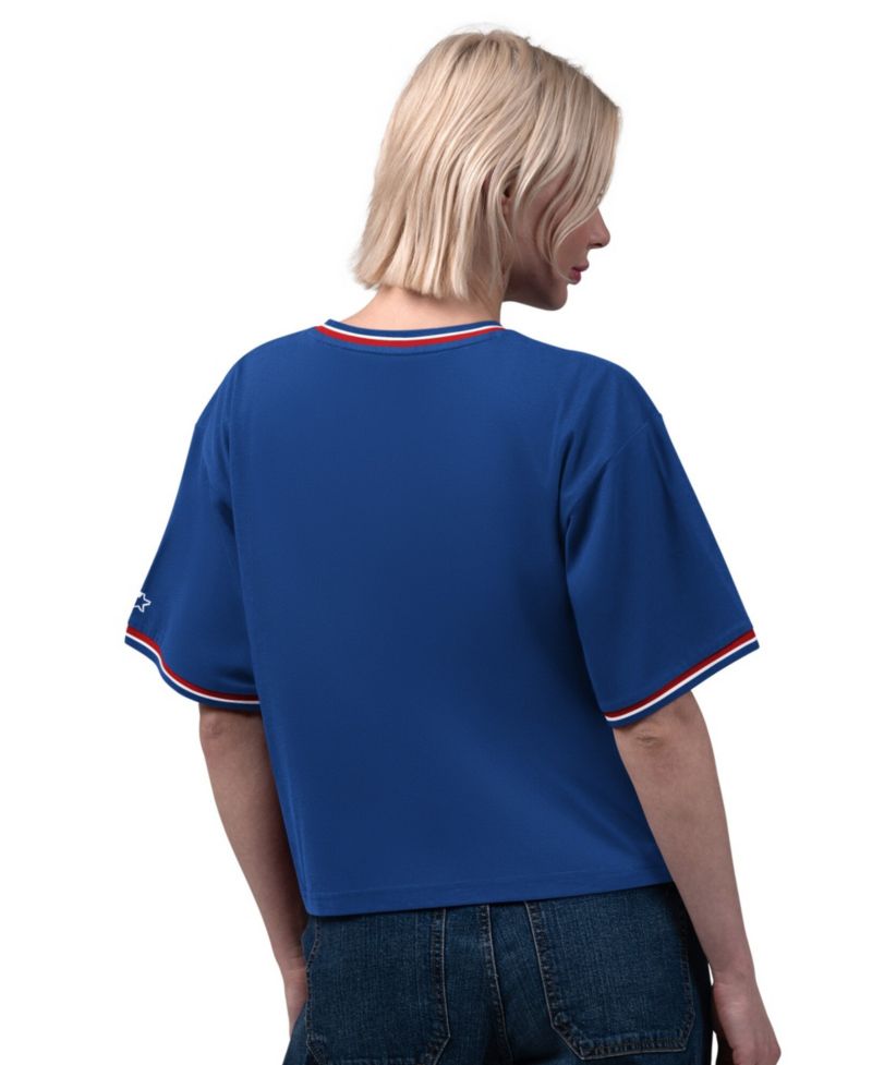Women's Buffalo Bills Vintage Ace Oversized Cropped T-Shirt