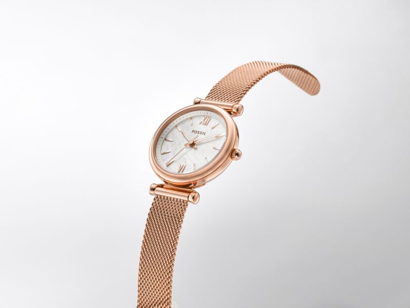 Women's Mini Carlie Stainless Steel Mesh Bracelet Watch 28mm