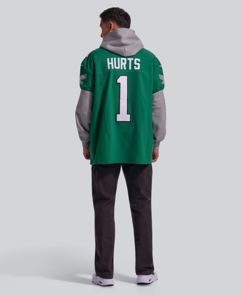 Men's Jalen Hurts Kelly Philadelphia Eagles Alternate Vapor F.U.S.E. Elite Jersey
