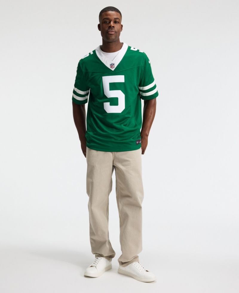 Men's Garrett Wilson Green New York Jets Vapor F.U.S.E. Stitched Limited Jersey
