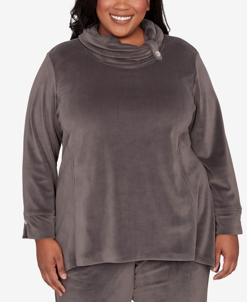 Plus Size Calm Luxe Cowl Neck Top