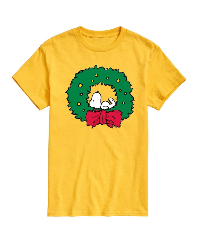 Men's Peanuts Snoopy Wreath Short Sleeve Tee