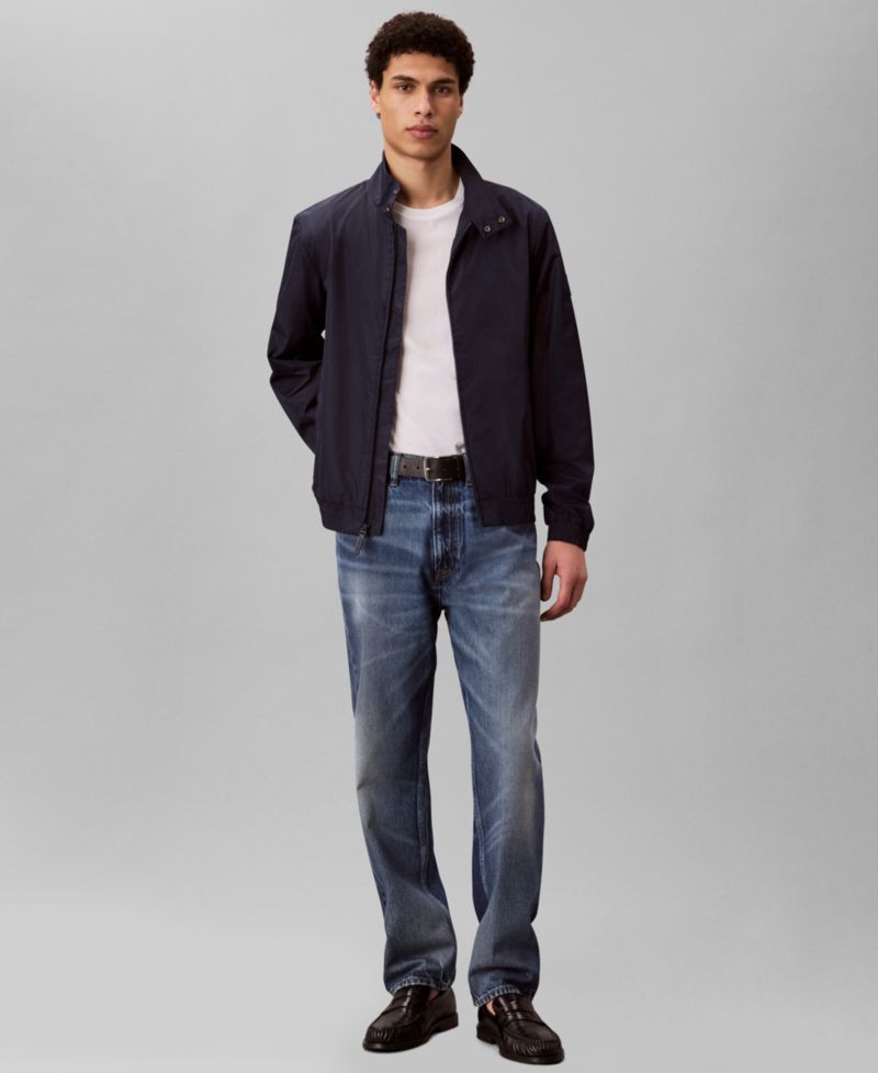 Men's Nylon Grid Bomber Jacket