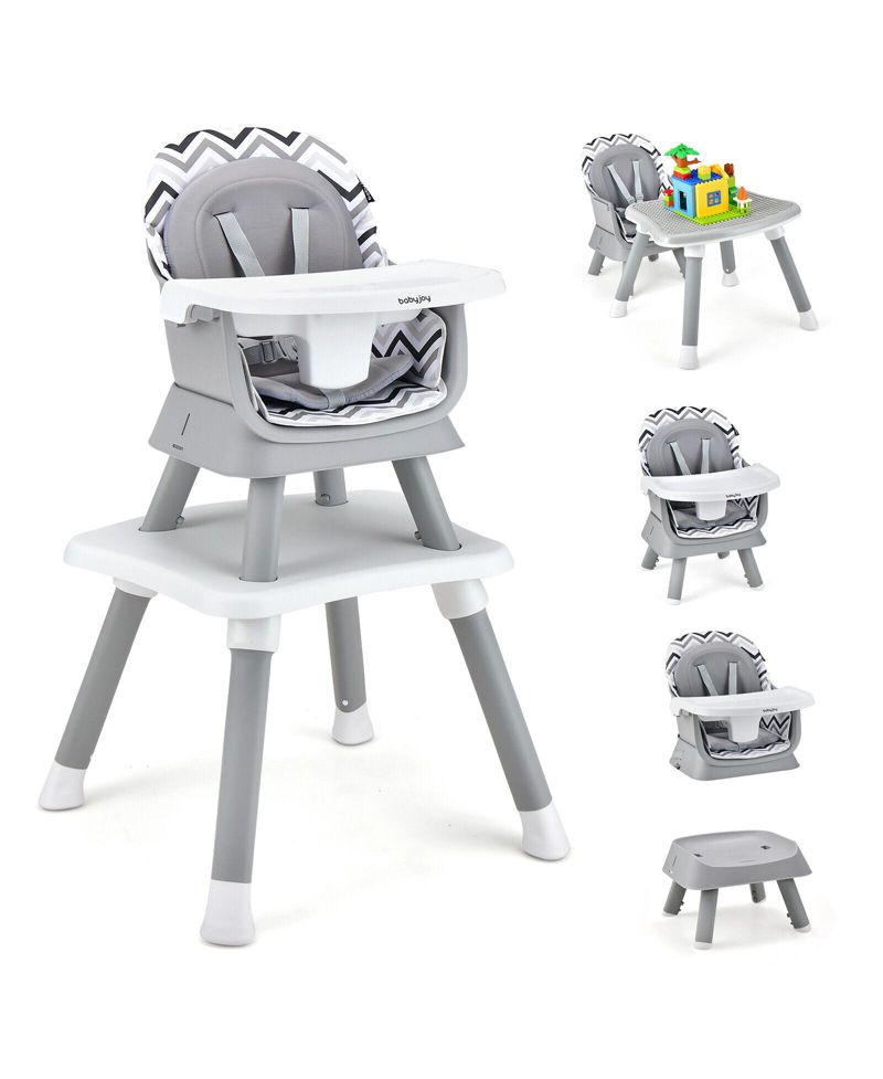 6 in 1 Convertible Baby High Chair with Adjustable Tray
