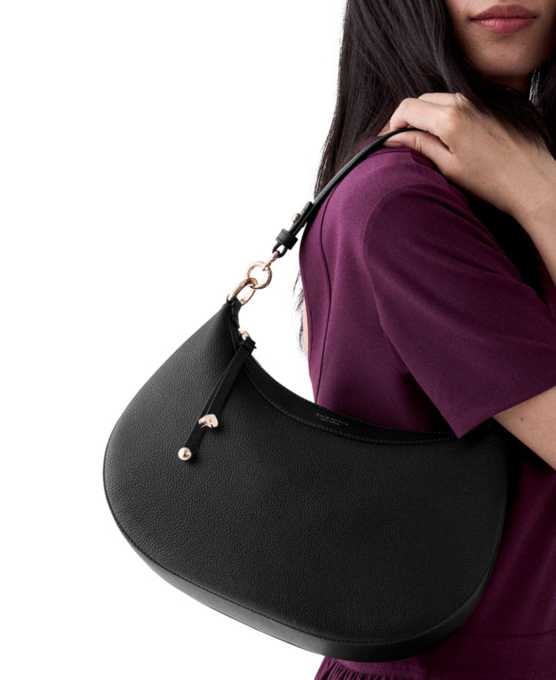 Liv Small Pebbled Leather Hobo Shoulder Bag