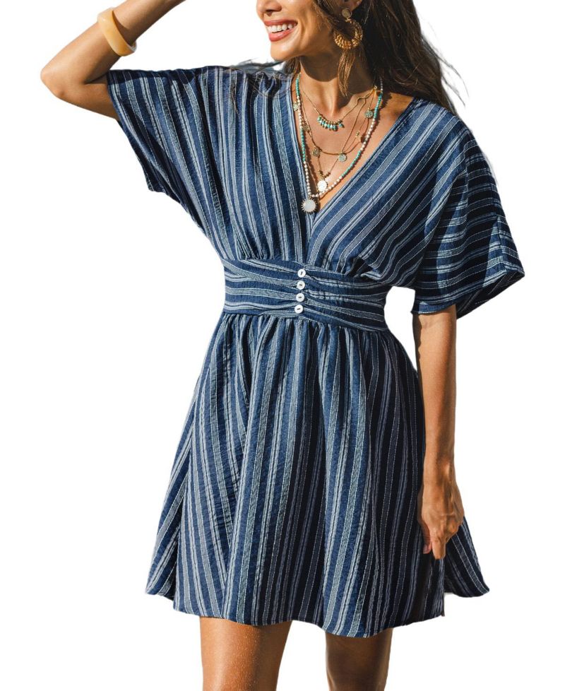 Women's Here for It Striped Mini Beach Dress