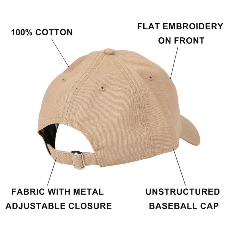 Men's Embroidered Donkey Face Tan Unstructured Baseball Cap