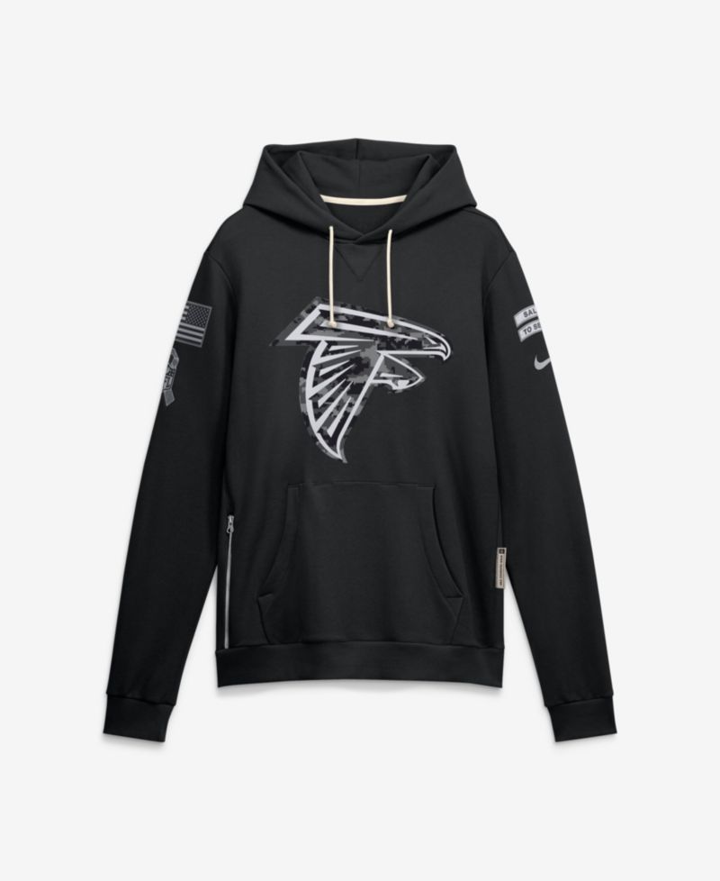 Men's Black Atlanta Falcons 2026 Salute to Service Sideline Pullover Hoodie