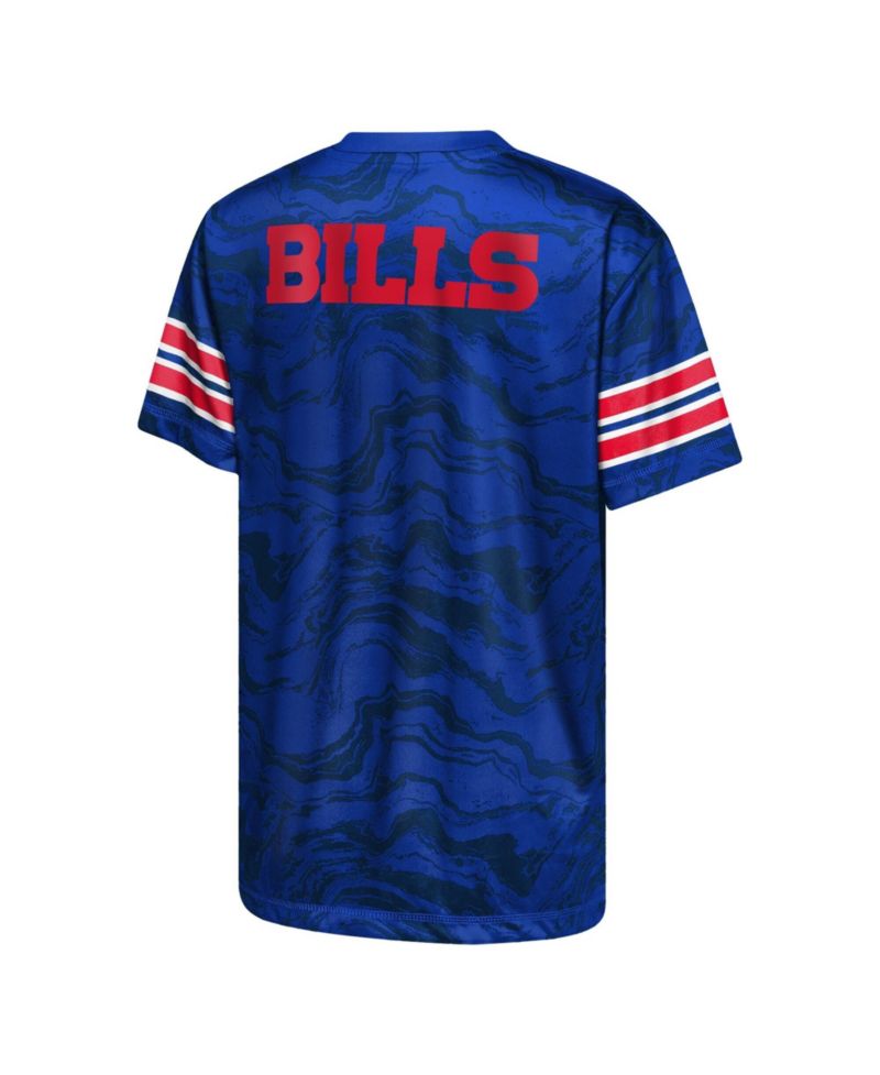 Big Boys and Girls Royal Buffalo Bills Slant Route Performance T-Shirt