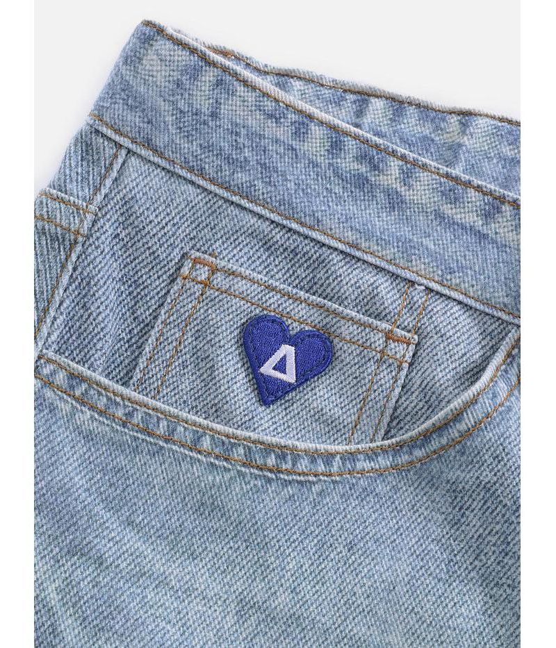 Men's Inverted Graphic Baggy Barrel Jeans