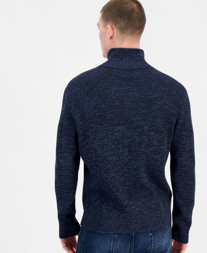 Men's Mock Neck Quarter-Zip Sweater