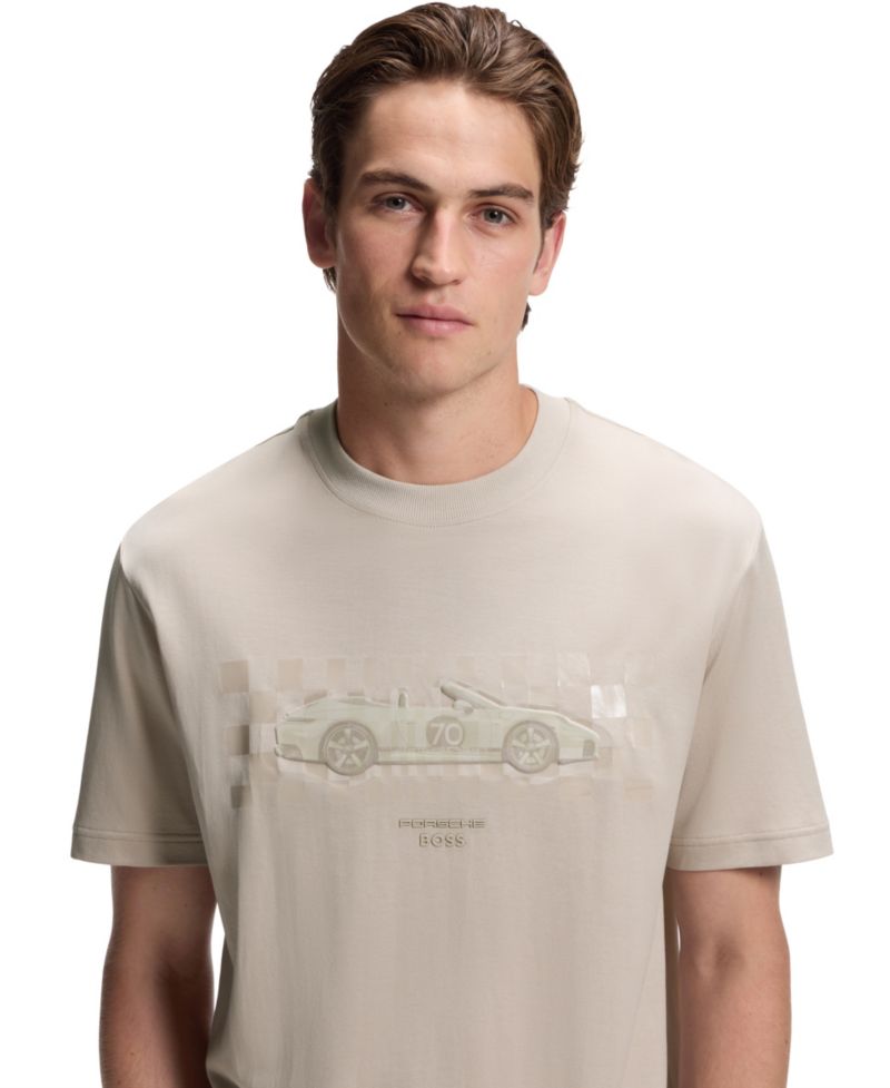 Men's Porsche x BOSS Gloss Artwork Graphic Crewneck T-Shirt