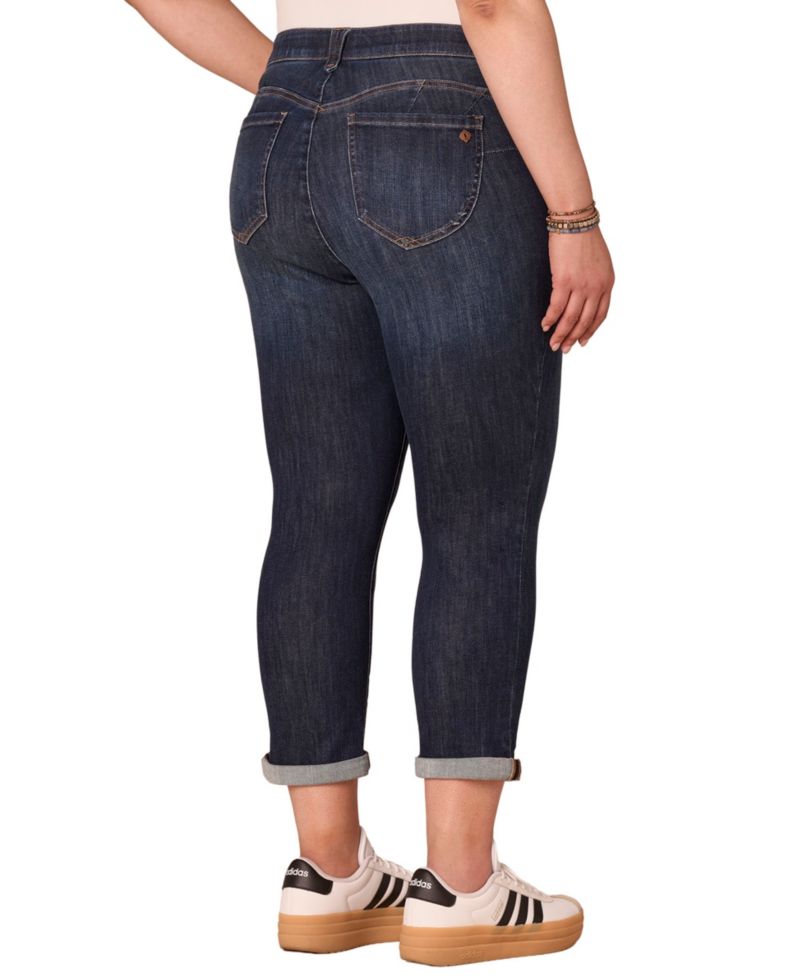 Plus Size AbSolution Mid Rise Cropped Stretch Denim Jeans