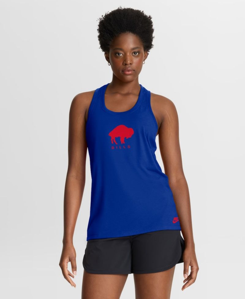 Women's Royal Buffalo Bills Hurry Up Tri-Blend Dri-FIT Tank Top