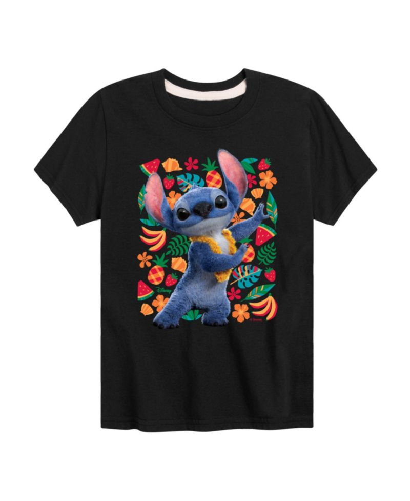 Big Boys Lilo Stitch Live Action Stitch Fruit Graphic T-Shirt