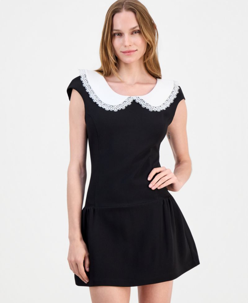 Isabetta Collared Fit & Flare Sleeveless Dress