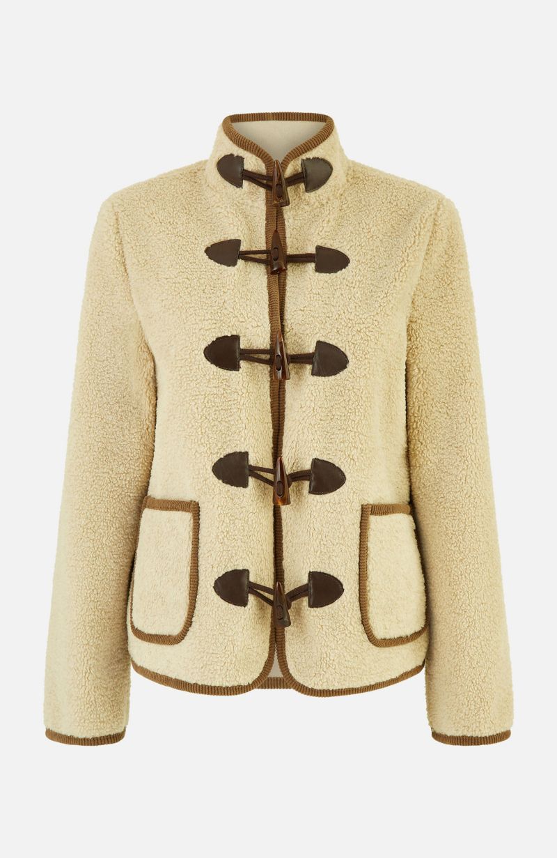 Women's Faux Leather Button Detail Jacket