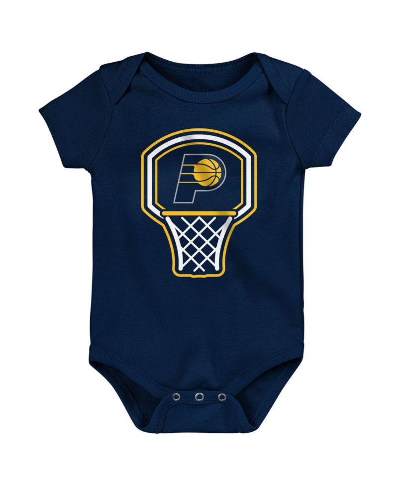 Baby Boys and Girls 3-Pack Indiana Pacers Littlest Player Bodysuit Set
