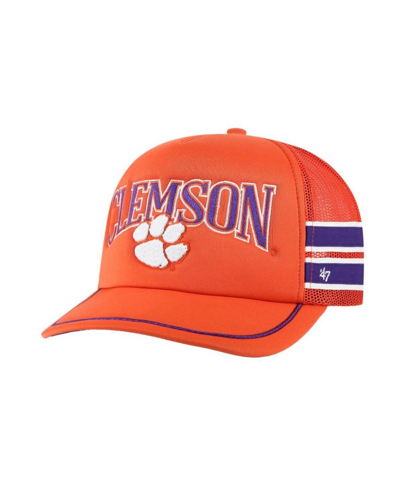 Men's Orange Clemson Tigers Sideband Trucker Adjustable Hat