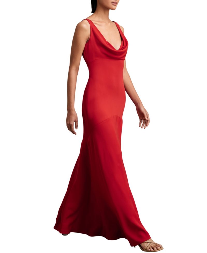 Women's Vanessa Cowl Neck Wedding-Guest Maxi Dress