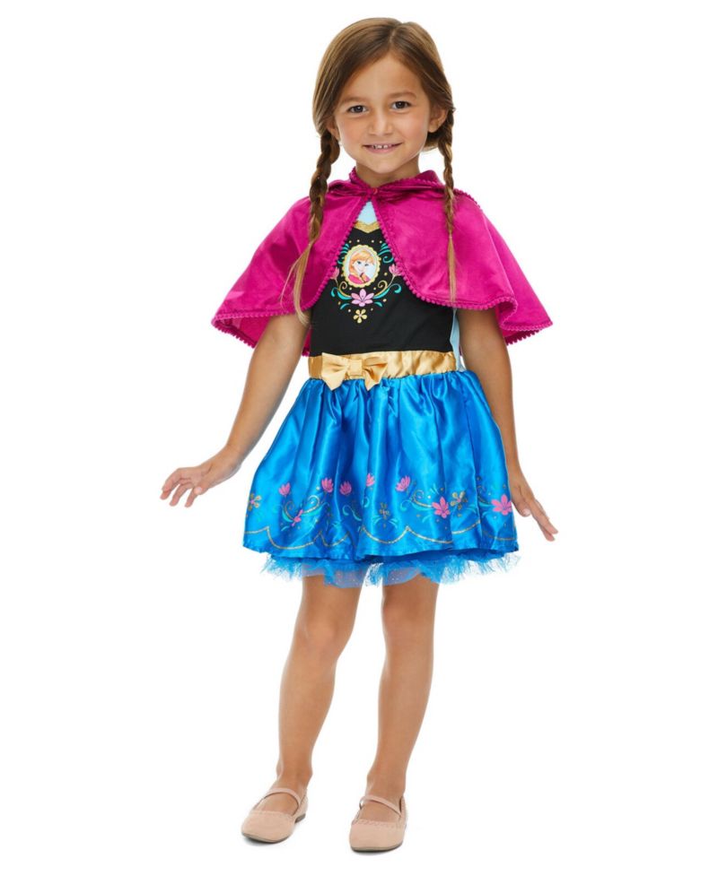 Toddler Girls Princess Anna Cosplay Hooded Dress
