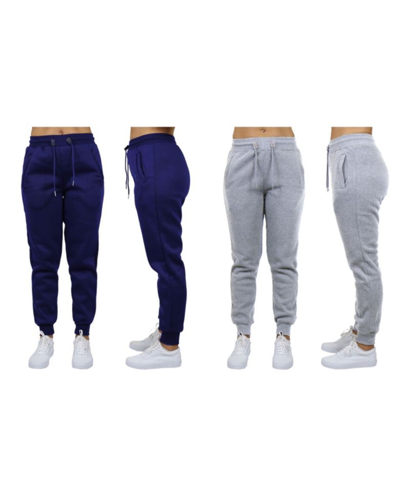 Women's Loose Fit Fleece Jogger Sweatpants, Pack of 2