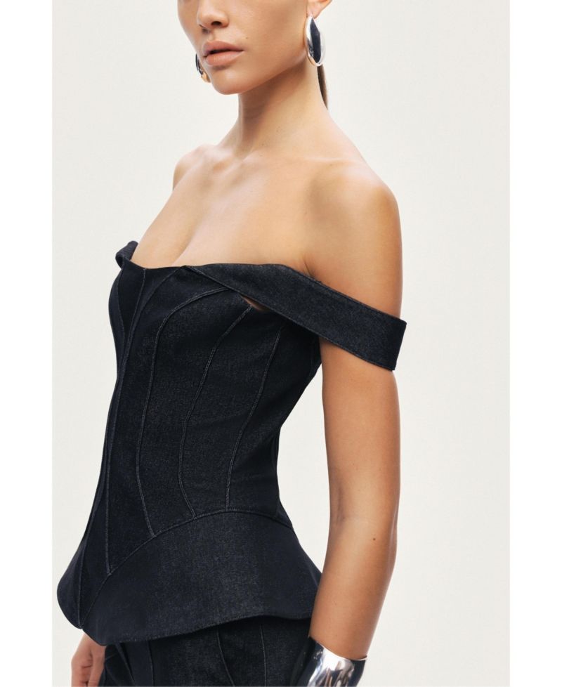 Women's Off-Shoulder Sculpted Bustier