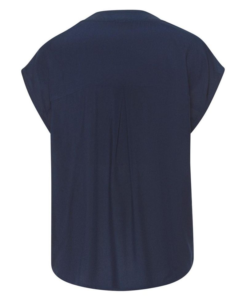 Women's Viscose Printed Button Detail Everyday Comfort Blouse