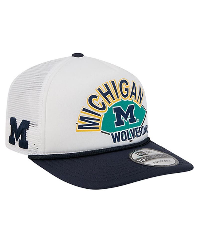 Men's White Michigan Wolverines Diamond 19TWENTY Golfer Adjustable Hat