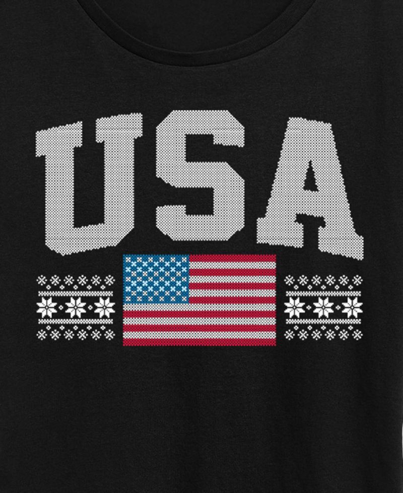 Plus Size USA Sport Word Art Short Sleeve T-shirt
