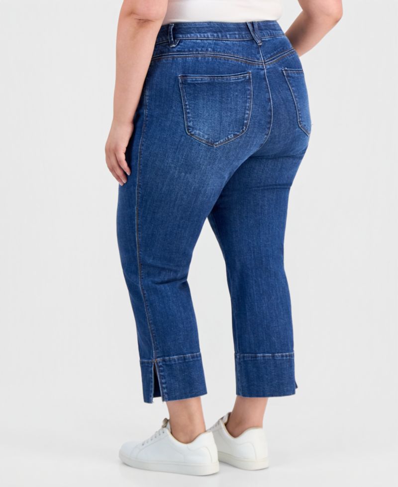 Trendy Plus Size Kick-Flare Jeans