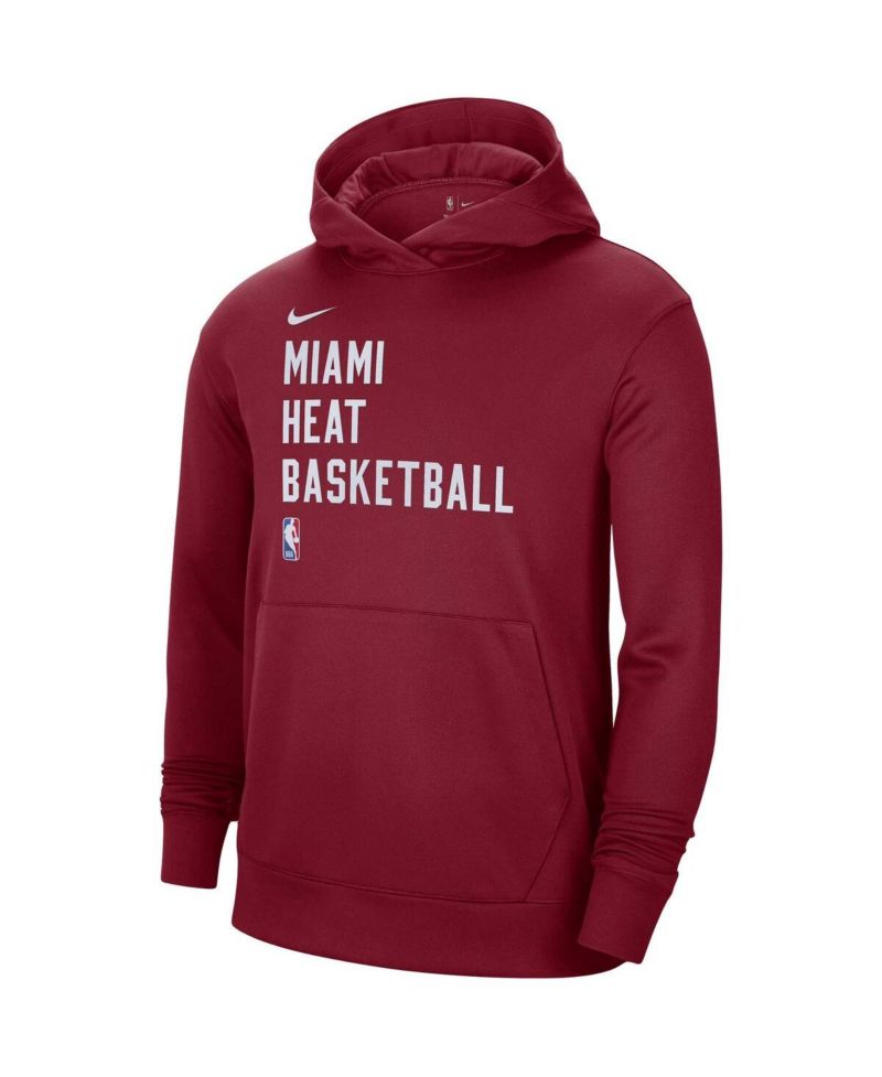 Men's and Women's Red Miami Heat 2023/24 Performance Spotlight On-Court Practice Pullover Hoodie