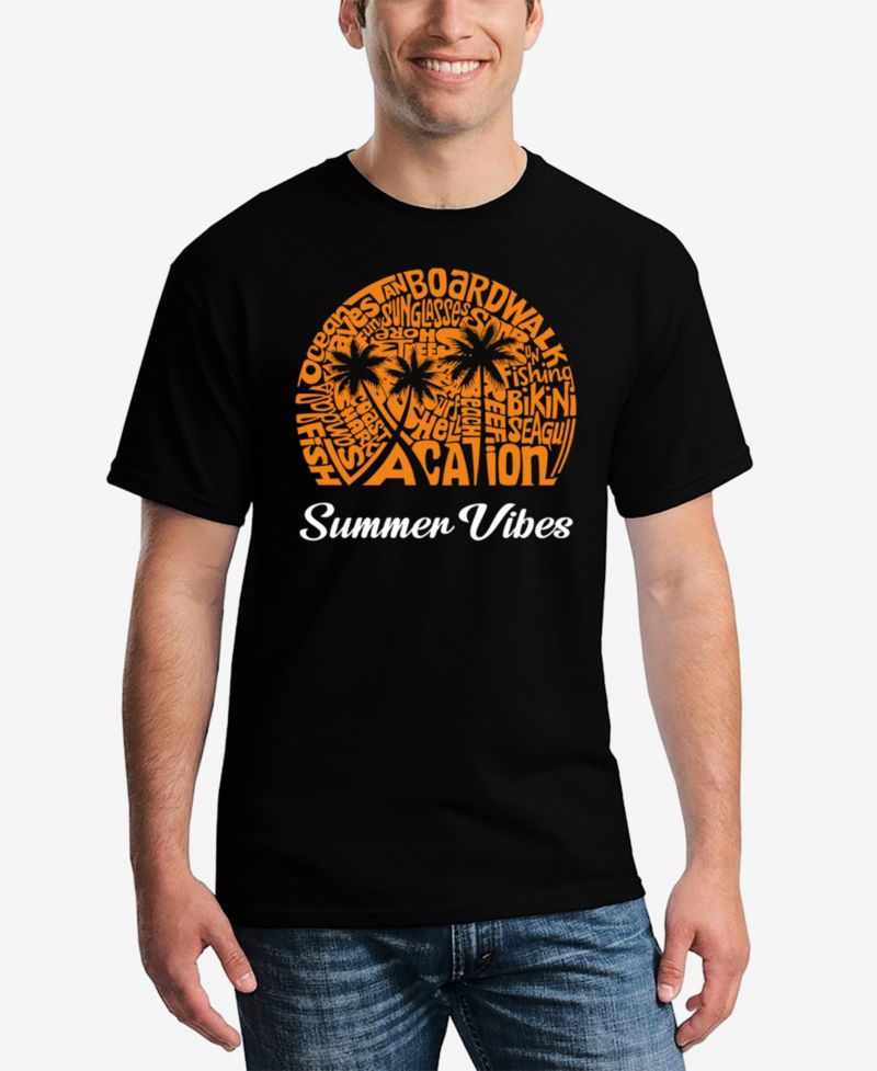 Men's Summer Vibes Word Art T-Shirt