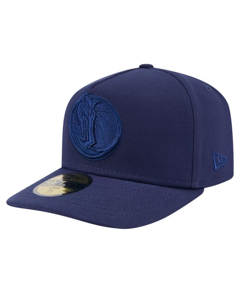 Men's Navy Dallas Mavericks Colorpack A-Frame Pinch Front 59FIFTY Fitted Hat