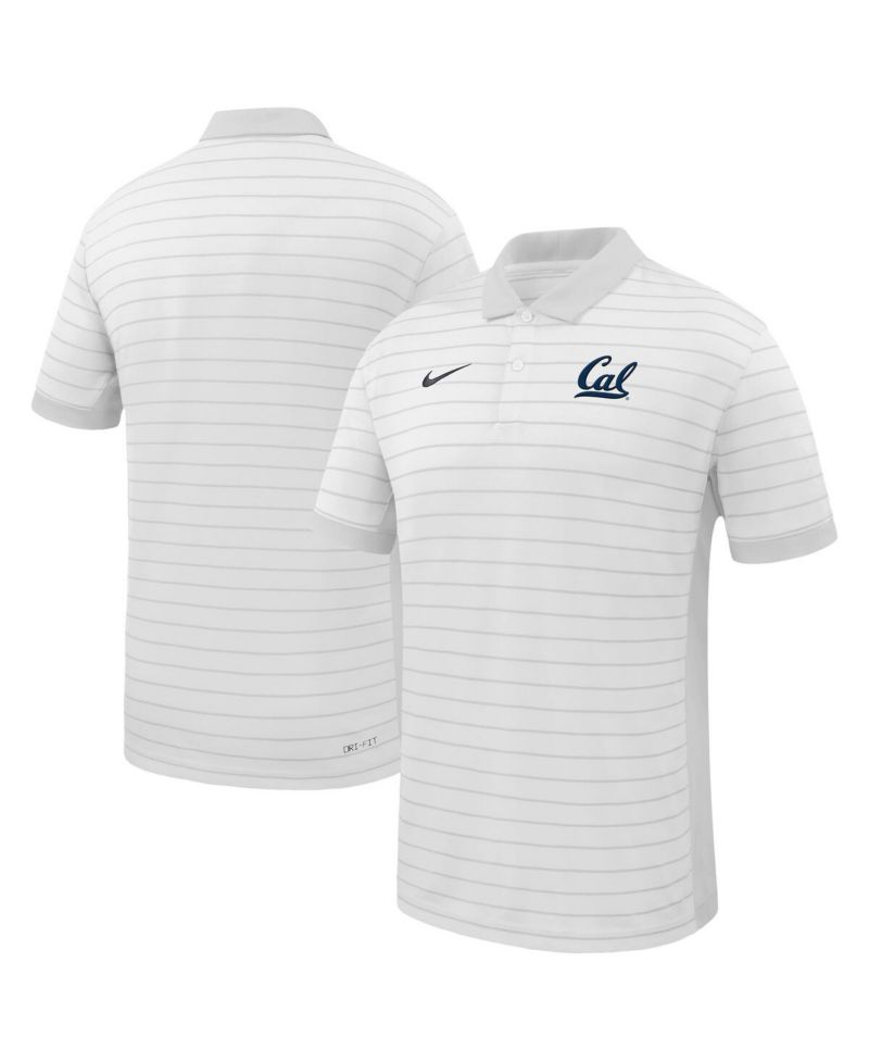 Men's White Cal Bears 2025 Early Season Coaches Sideline Victory Stripe Performance Polo Shirt