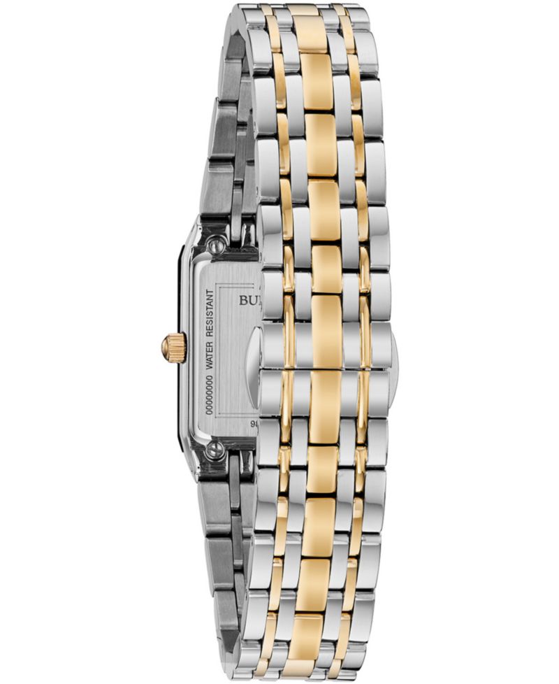 Women's Futuro Diamond-Accent Two-Tone Stainless Steel Bracelet Watch 20.5x32mm