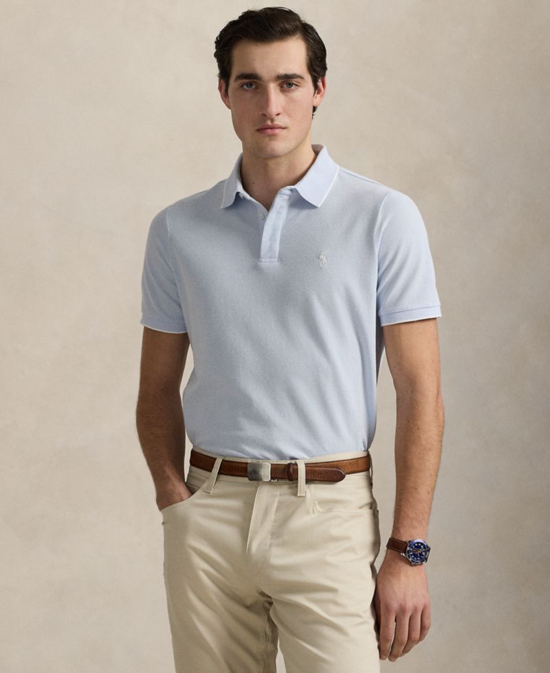 Men's Classic-Fit Stretch Oxford Mesh Polo Shirt