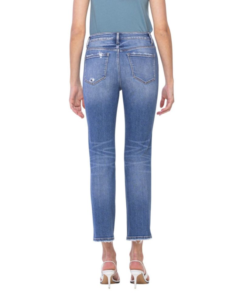 Women's High Rise Slim Straight Jeans