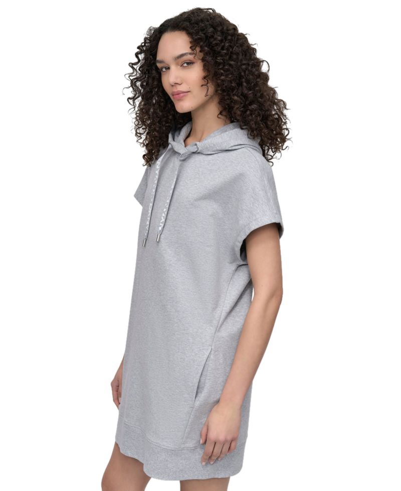 Women's Two-Tone Hooded Mini Dress