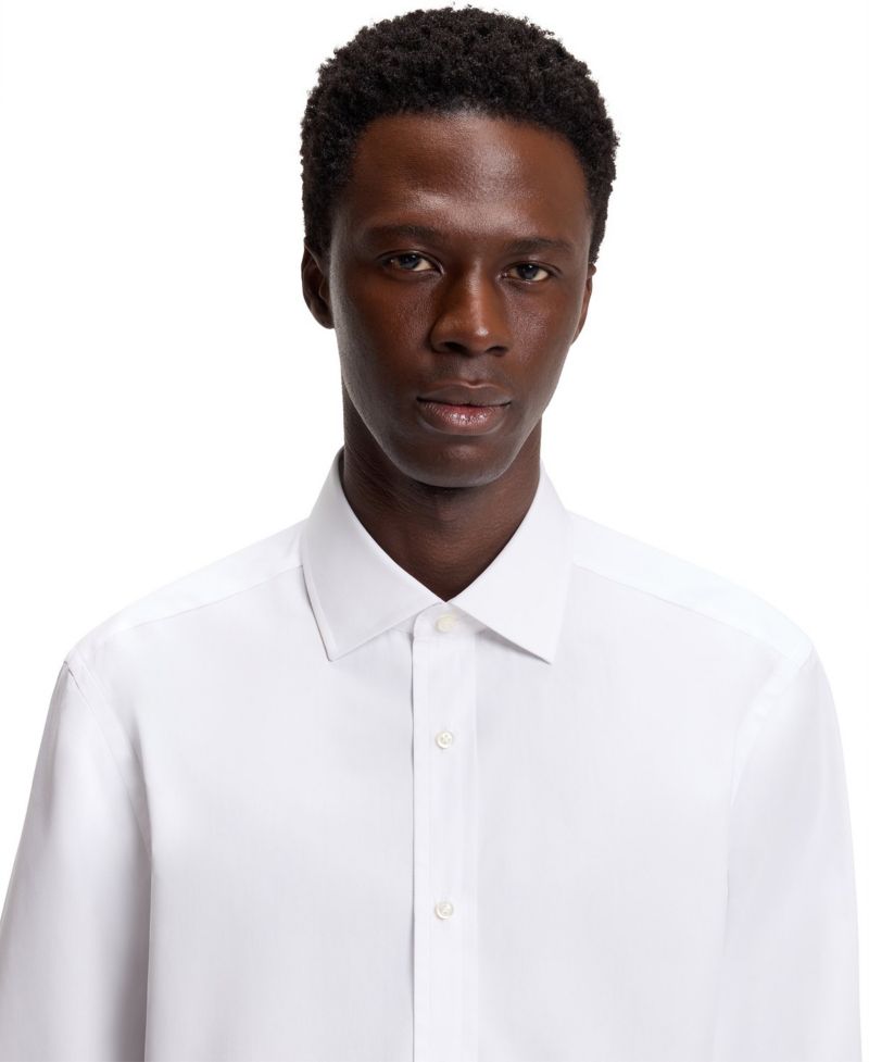 BECKHAM x BOSS Men's Slim-fit Cotton Dress Shirt