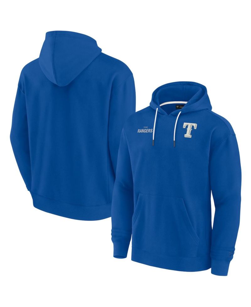 Men's and Women's Royal Texas Rangers Super Soft Fleece Pullover Hoodie