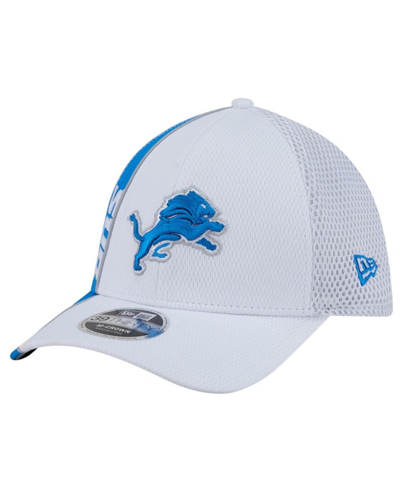 Men's White/Blue Detroit Lions Dash 39THIRTY M-Crown Flex Hat