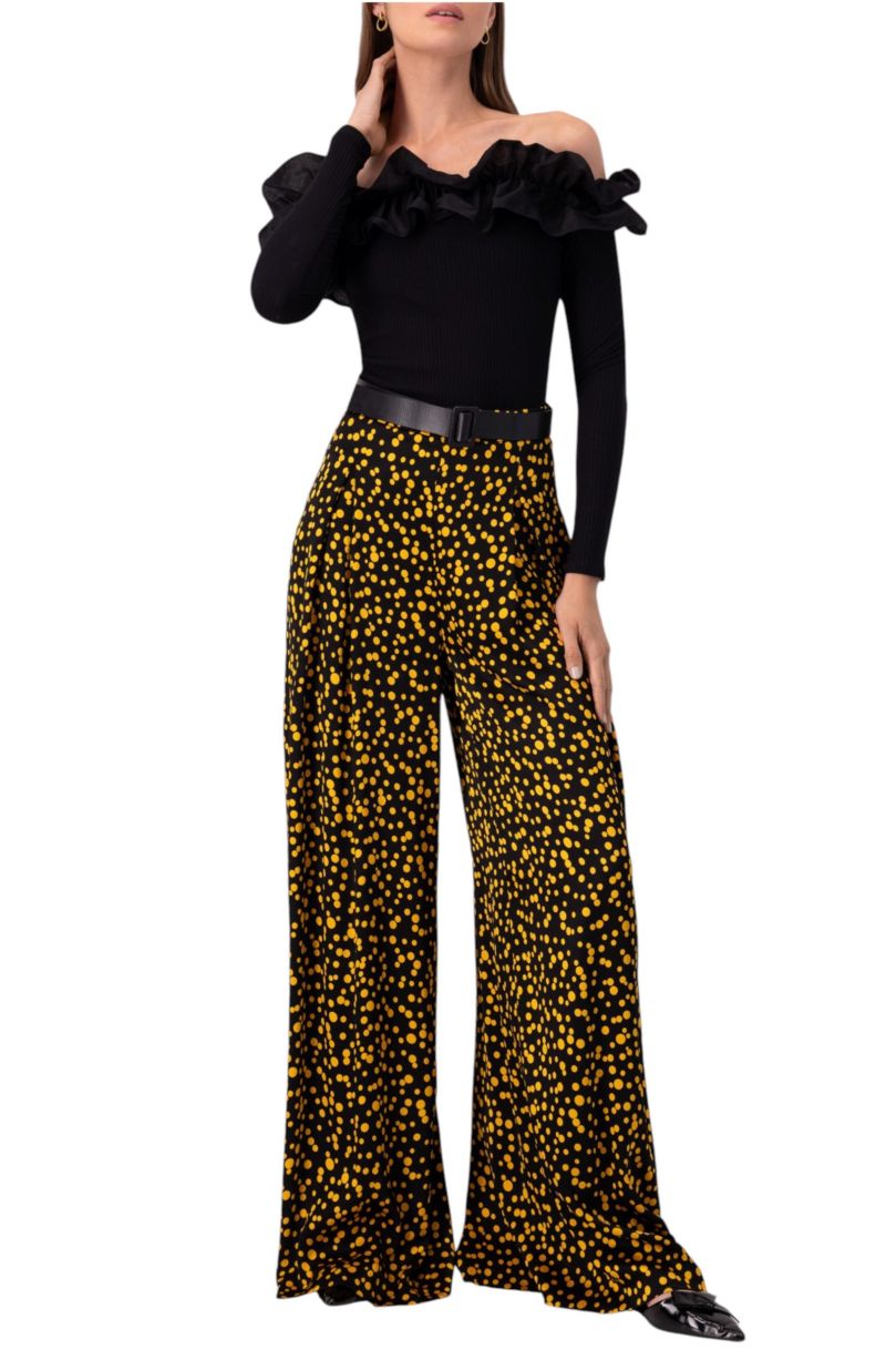 Women's Wide-Leg Polka Dot Pants
