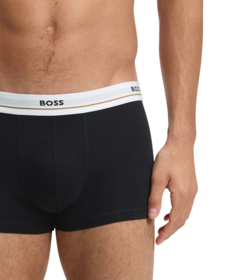 Men's Essential Cotton Logo-Waistband Trunks, 5-Piece Set