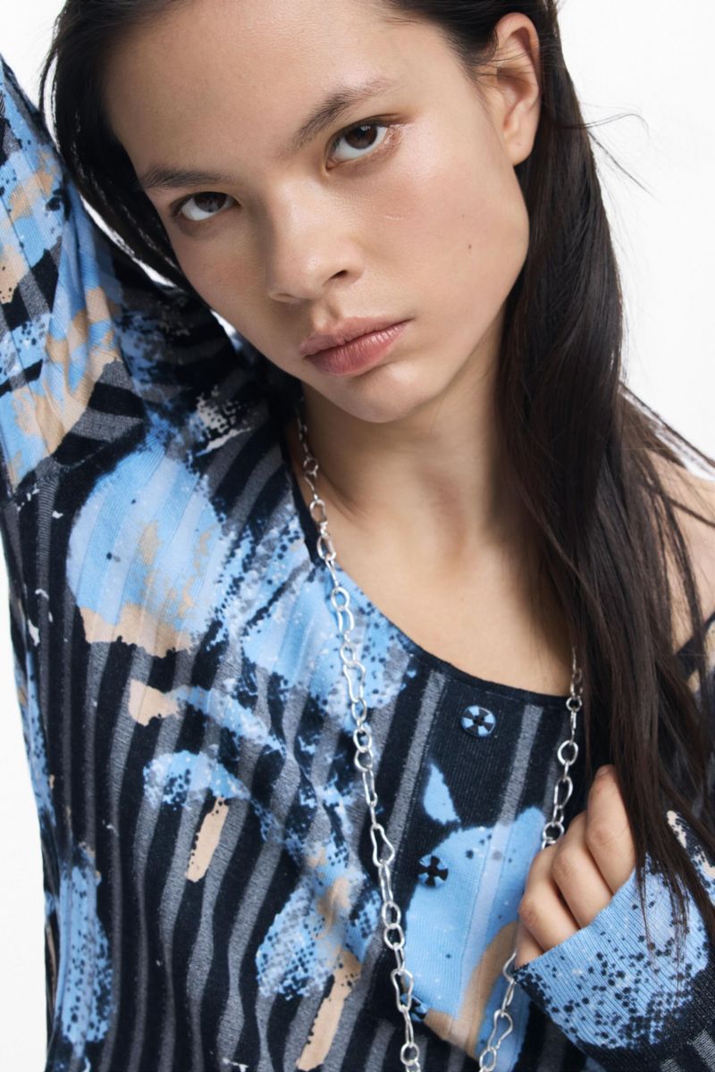Women's Fine Floral-Texture Sweater